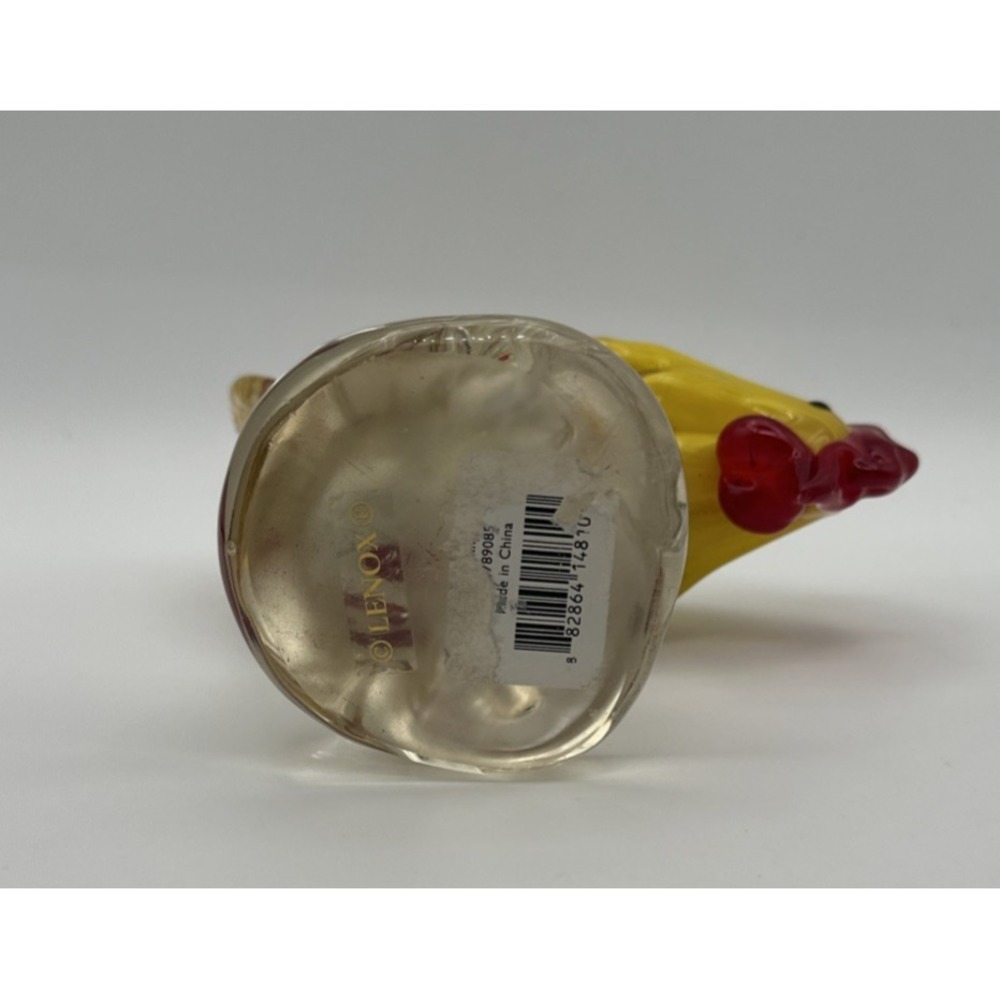 Lenox Morning Mingle Vibrant Hand Blown Art Glass Rooster 5.5 Inch Height - Picture 7 of 9